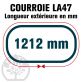 Courroie Mitsuboshi LA47 Renforcée.  12,7mm x 1212mm