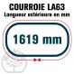 Courroie Mitsuboshi LA63 Renforcée.  12,7mm x 1619mm
