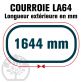 Courroie Mitsuboshi LA64 Renforcée.  12,7mm x 1644mm