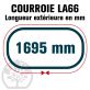 Courroie Mitsuboshi LA66 Renforcée.  12,7mm x 1695mm