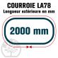 Courroie Mitsuboshi LA78 Renforcée.  12,7mm x 2000mm