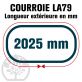 Courroie Mitsuboshi LA79 Renforcée.  12,7mm x 2025mm