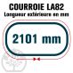 Courroie Mitsuboshi LA82 Renforcée.  12,7mm x 2101mm