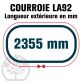 Courroie Mitsuboshi LA92 Renforcée.  12,7mm x 2355mm