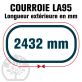 Courroie Mitsuboshi LA95 Renforcée.  12,7mm x 2432mm