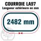 Courroie Mitsuboshi LA97 Renforcée.  12,7mm x 2482mm