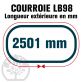 Courroie Mitsuboshi LB98 Renforcée.  16.5mm x 2501mm