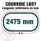 Courroie Mitsuboshi LB97 Renforcée.  16.5mm x 2475mm