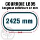 Courroie Mitsuboshi LB95 Renforcée.  16.5mm x 2425mm