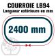 Courroie Mitsuboshi LB94 Renforcée.  16.5mm x 2400mm