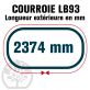 Courroie Mitsuboshi LB93 Renforcée.  16.5mm x 2374mm