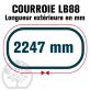 Courroie Mitsuboshi LB88 Renforcée.  16.5mm x 2247mm