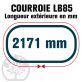 Courroie Mitsuboshi LB85 Renforcée.  16.5mm x 2171mm