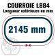 Courroie Mitsuboshi LB84 Renforcée.  16.5mm x 2145mm