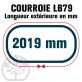 Courroie Mitsuboshi LB79 Renforcée.  16.5mm x 2019mm