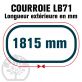 Courroie Mitsuboshi LB71 Renforcée.  16.5mm x 1815mm