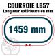 Courroie Mitsuboshi LB57 Renforcée.  16.5mm x 1459mm