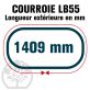 Courroie Mitsuboshi LB55 Renforcée.  16.5mm x 1409mm