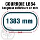 Courroie Mitsuboshi LB54 Renforcée.  16.5mm x 1383mm