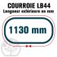 Courroie Mitsuboshi LB44 Renforcée.  16.5mm x 1130mm