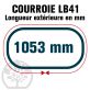 Courroie Mitsuboshi LB41 Renforcée.  16.5mm x 1053mm