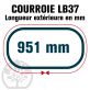 Courroie Mitsuboshi LB37 Renforcée.  16.5mm x 951mm