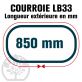 Courroie Mitsuboshi LB33 Renforcée.  16.5mm x 850mm