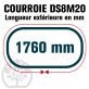 Courroie Double Denture 1760-DS8M20 (220dents)  1760mmx20mm