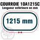 Courroie Trapézoïdale Crantée 10A1215C. 10mm x 1215mm