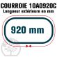 Courroie Trapézoïdale Crantée 10A0920C. 10mm x 920mm