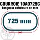 Courroie Trapézoïdale Crantée 10A0725C. 10mm x 725mm
