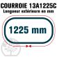 Courroie Trapézoïdale Crantée 13A1225C. 13mm x 1225mm