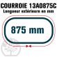 Courroie Trapézoïdale Crantée 13A0875C. 13mm x 875mm 