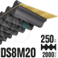 Courroie Double Denture 2000-DS8M20 (250dents) 2000mmx20mm
