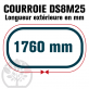 Courroie Double Denture 1760-DS8M24 (220dents) 1760mmx24mm