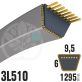 Courroie Trapézoïdale 3L510 Renforcée Kevlar. 9.5mm x 1295mm