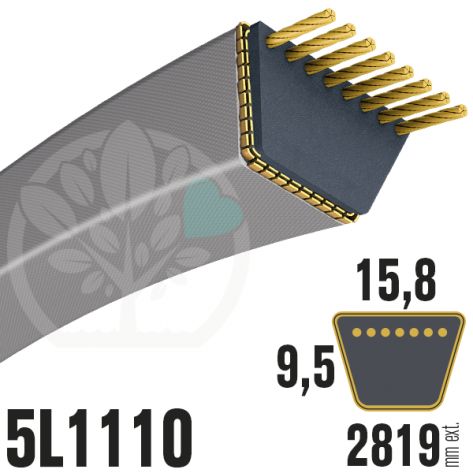 Courroie Trap&eacute;zo&iuml;dale 5L1110 Renforc&eacute;e Kevlar. 15.8mm x 2819mm
