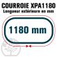 Courroie Trapézoïdale Crantée XPA1180. 12,7mm x 1180mm ext.