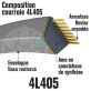 Courroie Trapézoïdale 4L405 Renforcée Kevlar. 12.7mm x 1029mm