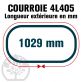 Courroie Trapézoïdale 4L405 Renforcée Kevlar. 12.7mm x 1029mm