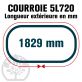 Courroie Trapézoïdale 5L720 Renforcée Kevlar. 15.8mm x 1829mm