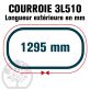 Courroie Trapézoïdale 3L510 Renforcée Kevlar. 9.5mm x 1295mm