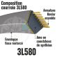 Courroie Trapézoïdale 3L580 Renforcée Kevlar. 9.5mm x 1473mm