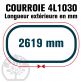 Courroie Trapézoïdale 4L1030 Renforcée Kevlar. 12.7mm x 2619mm