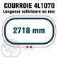 Courroie Trapézoïdale 4L1070 Renforcée Kevlar. 12.7mm x 2718mm