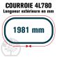Courroie Trapézoïdale 4L780 Renforcée Kevlar. 12.7mm x 1981mm