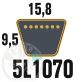 Courroie Trapézoïdale 5L1070 Renforcée Kevlar. 15.8mm x 2718mm