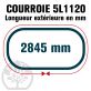 Courroie Trapézoïdale 5L1120 Renforcée Kevlar. 15.8mm x 2845mm