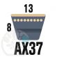 Courroie Trapézoïdale Crantée AX37 Néoprène. 13mm x 990mm