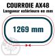 Courroie Trapézoïdale Crantée AX48 Néoprène. 13mm x 1269mm